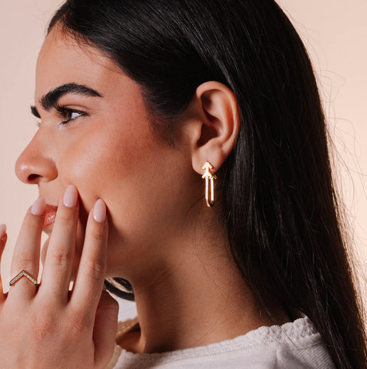 Gold Arrow Earrings