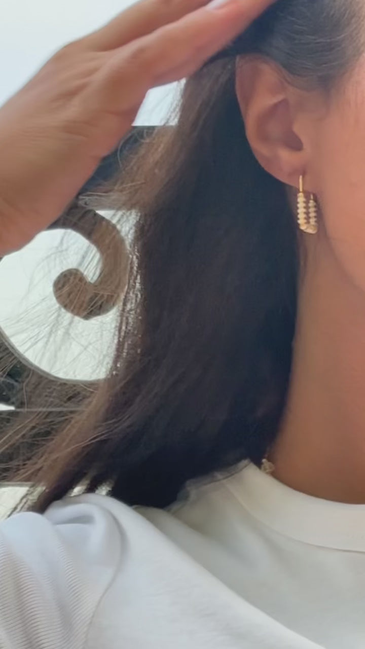 حلق قفل المسمار مشمشي ذهبي