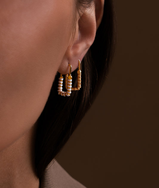 حلق قفل المسمار مشمشي ذهبي