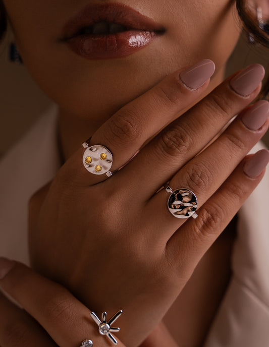 Silver Moon Ring
