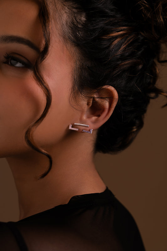 Silver Frame Earrings